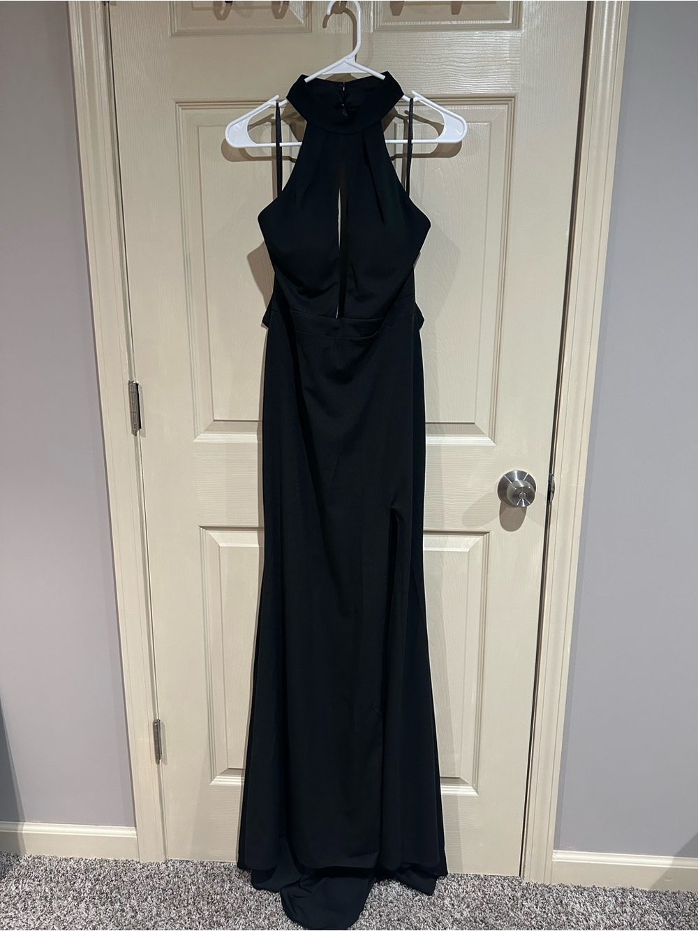 Black Halter Evening Gown - Elegant Formal Dress